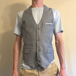 Grey and silver Vest